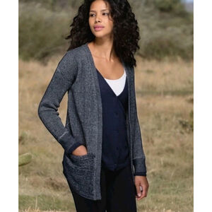 Lululemon Vestigan Cardigan in Heathered Inkwell & Inkwell Measures Size 8 Hole